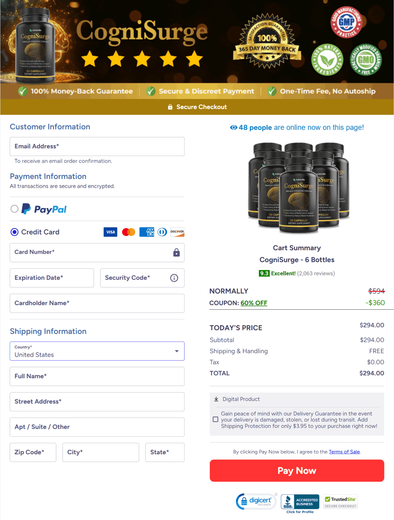 cognisurge secure checkout